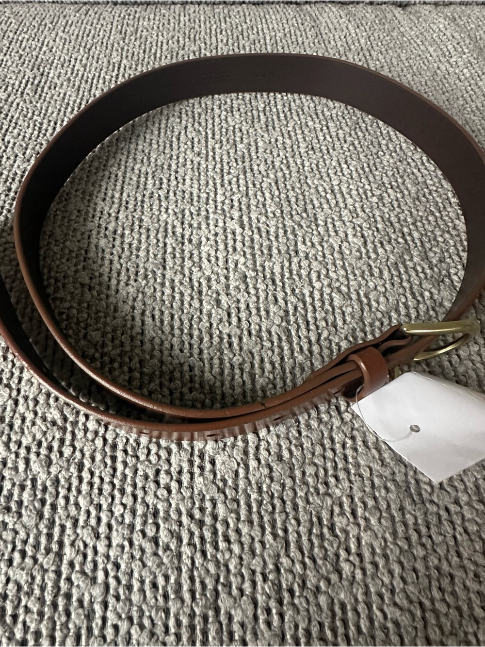 J. Crew women’s Brown Leather Belt with Gold Buckle - Picture 7 of 7